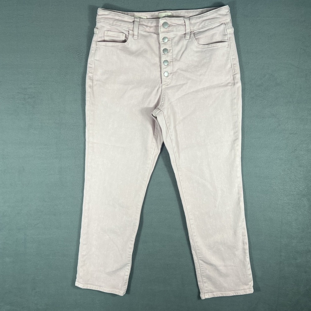 Universal Thread Women's Size 8/29 High Rise Slim Straight Button Fly Jeans Pink